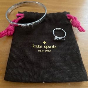 Kate Spade “Take A Bow” Silver Bangle